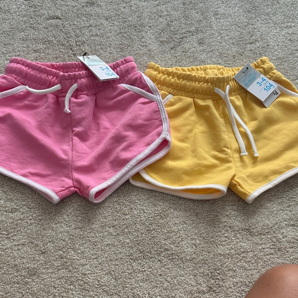 Kids Pink and Yellow Shorts Set (bundle of 2)